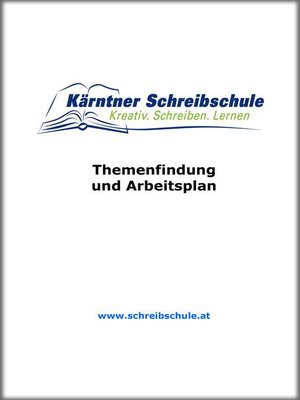 cover image of Themenfindung und Arbeitsplan